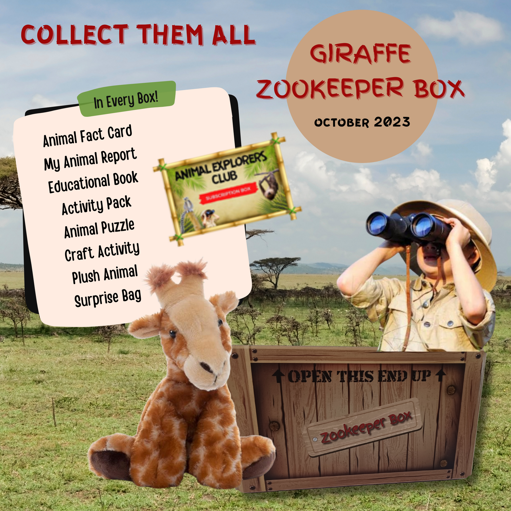 Giraffe Zookeeper Subscription Box - Animal Explorers Club