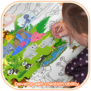 Color a Zoo Wall Poster - Animal Explorers Club Zookeeper Subscription Box