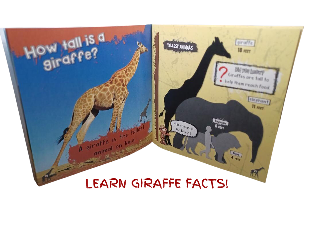 Learn Animal Facts with Safari Reader Book Set Giraffe - Animal Explorers Club Zookeeper Subscription Box