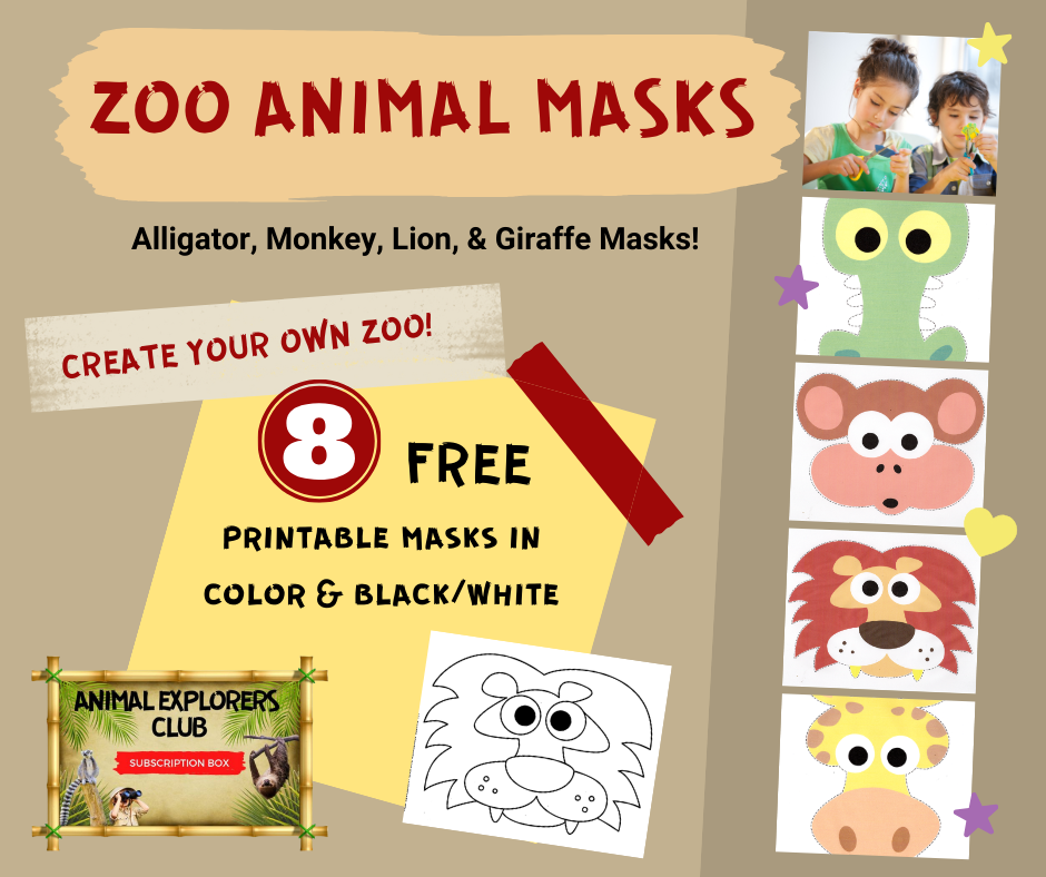 Zoo Animal Masks Animal Explorers Club