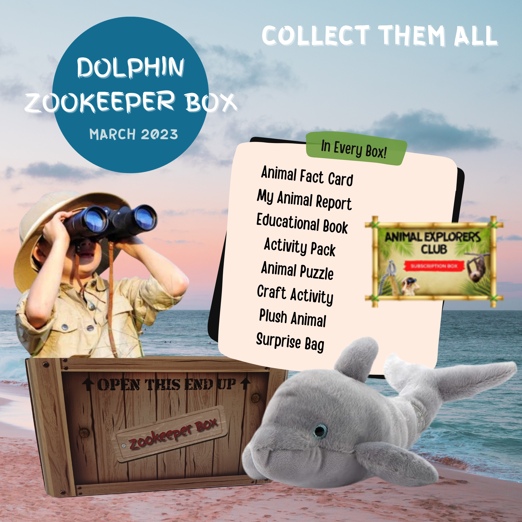 Dolphin Zookeeper Subscription Box - Animal Explorers Club