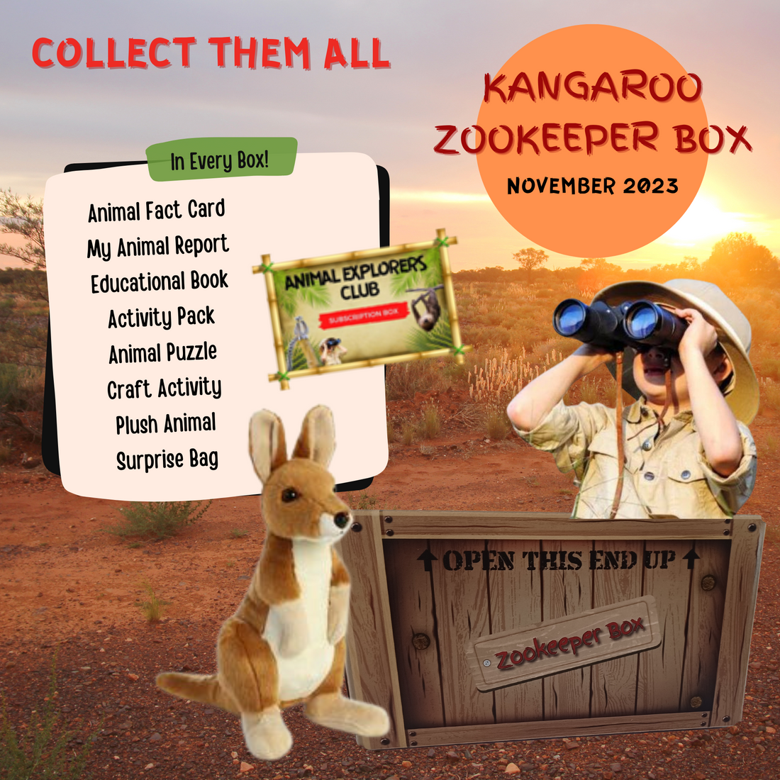 Kangaroo Zookeeper Box – Animal Explorers Club
