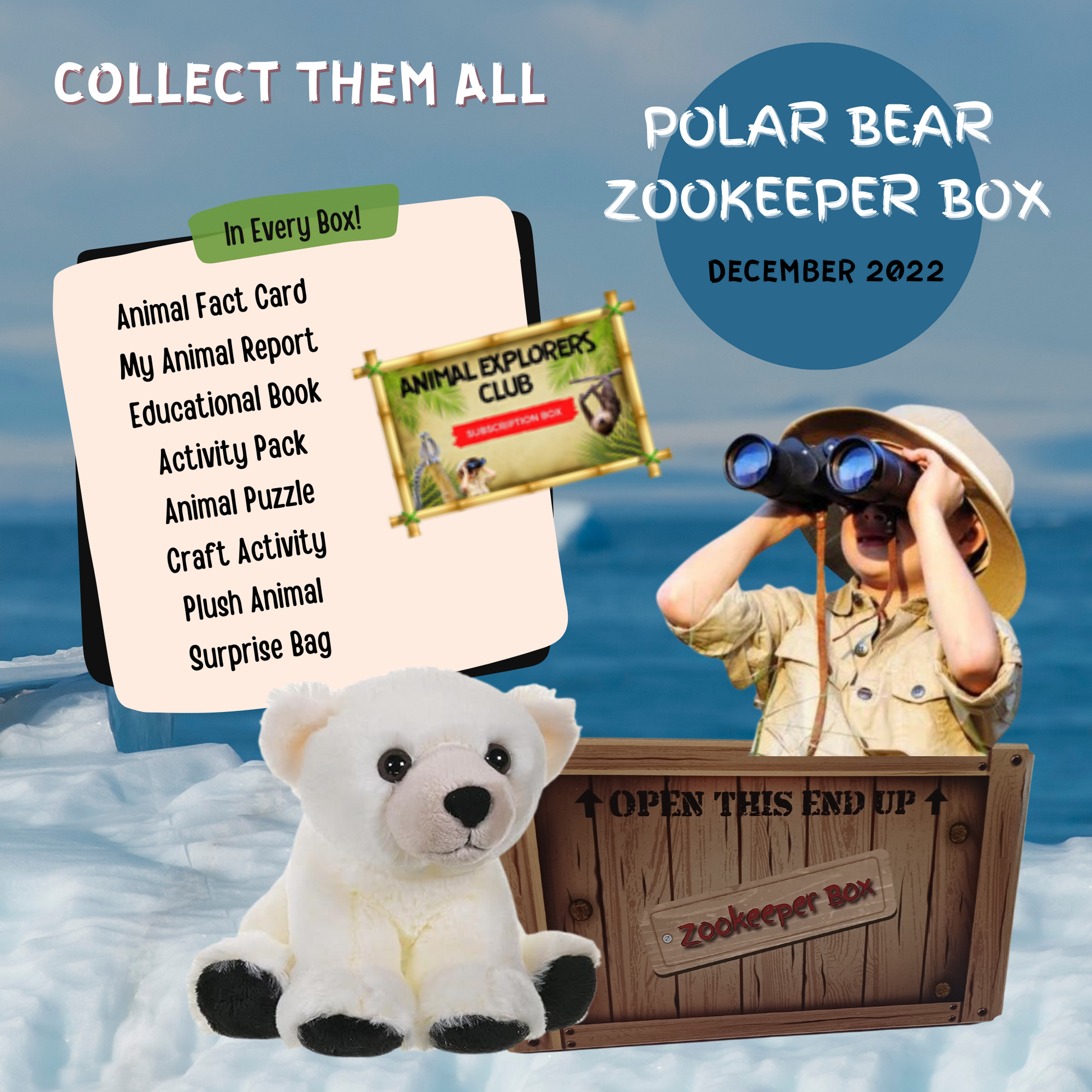 Polar Bear Zookeeper Subscription Box - Animal Explorers Club