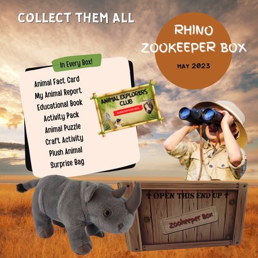 Rhino Zookeeper Subscription Box - Animal Explorers Club