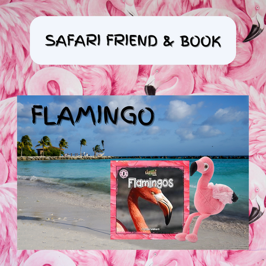 Safari Friend & Book Flamingo - Animal Explorers Club Zookeeper Subscription Box