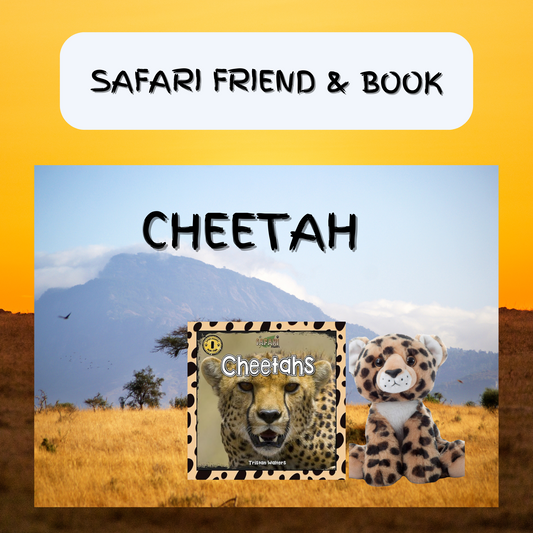 Safari Friend & Book Cheetah - Animal Explorers Club Zookeeper Subscription Box