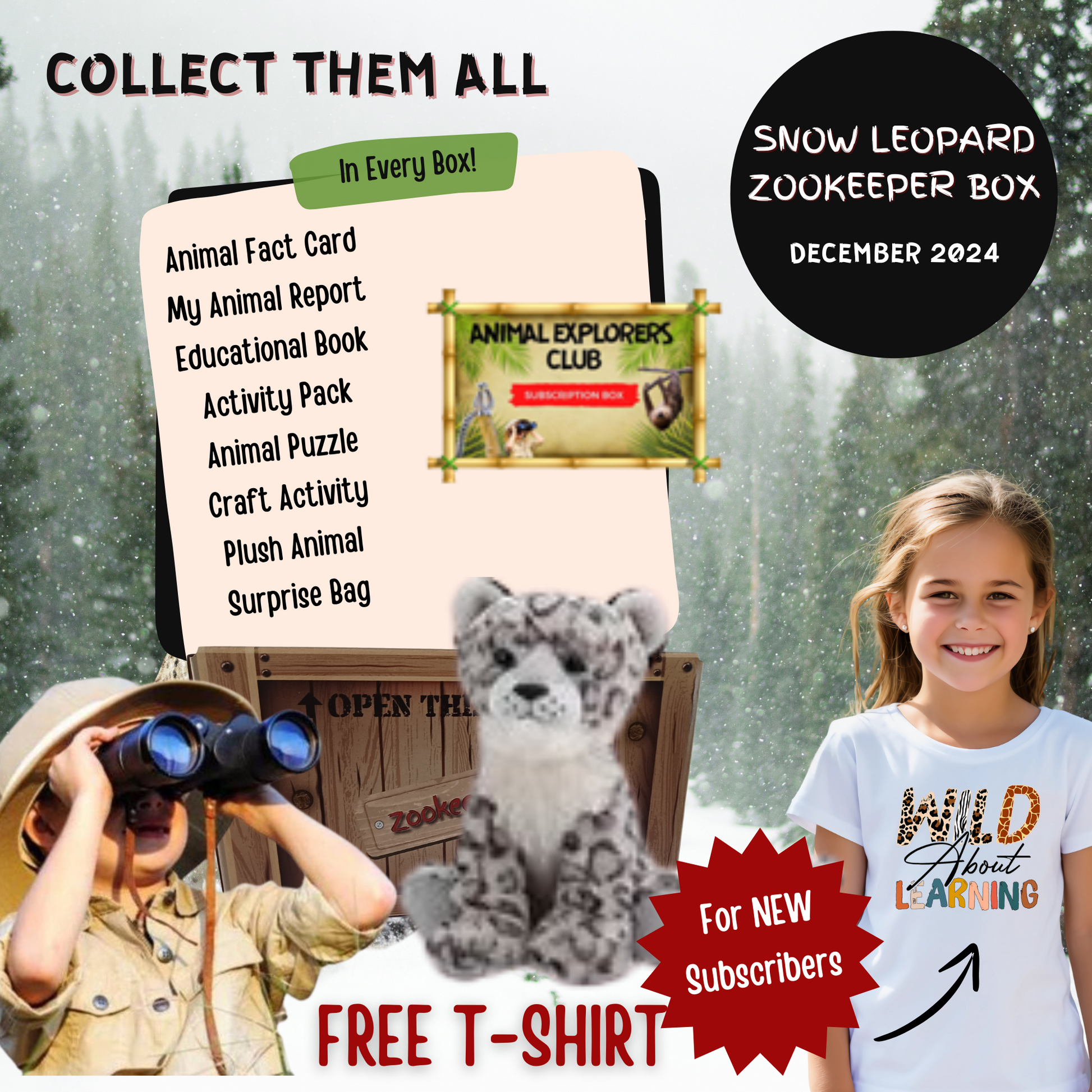 Snow Leopard Zookeeper Box - Animal Explorers Club